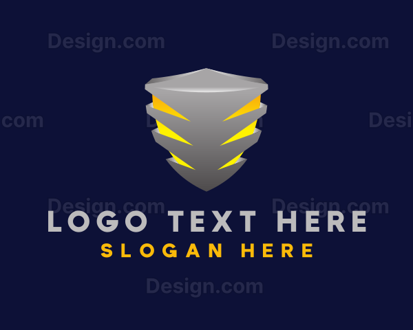 3D Metallic Shield Logo