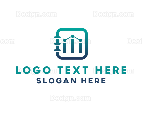 Notebook Bar Chart Logo