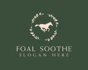 Ornamental Horse Wreath logo design