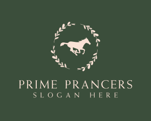 Ornamental Horse Wreath logo