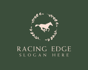 Ornamental Horse Wreath logo