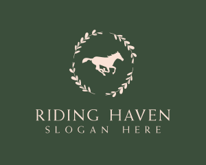 Ornamental Horse Wreath logo