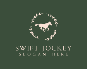 Ornamental Horse Wreath logo