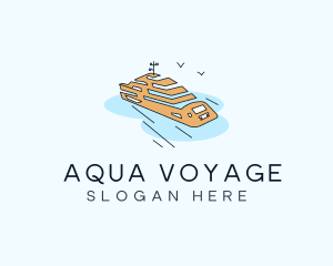 Ferry Cruise Trip logo design