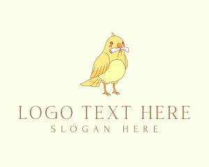 Paper - Bird Paper Scroll logo design