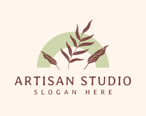 Organic Garden Leaf logo design