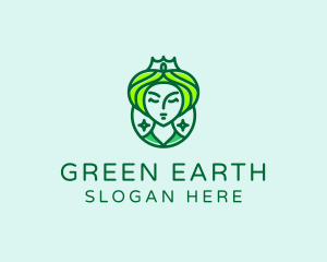 Green Lady Queen logo design