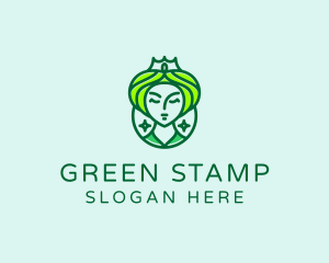 Green Lady Queen logo design