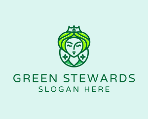 Green Lady Queen logo design