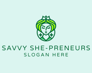 Green Lady Queen logo design