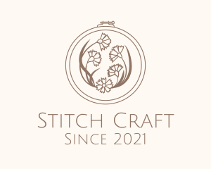 Nature Flower Embroidery  logo design