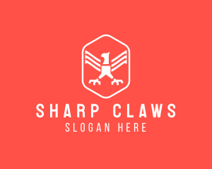 Eagle Claw Hexagon logo design