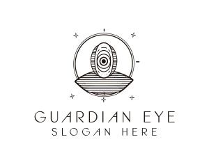 Abstract Geometric Circle Eye logo design