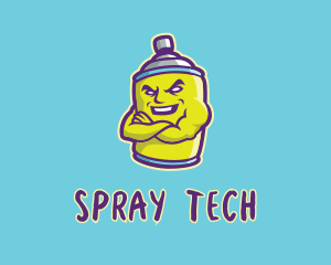 Tough Spray Paint Can logo design