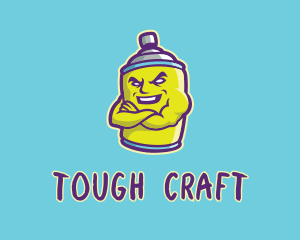 Tough Spray Paint Can logo design