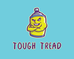 Tough Spray Paint Can logo design