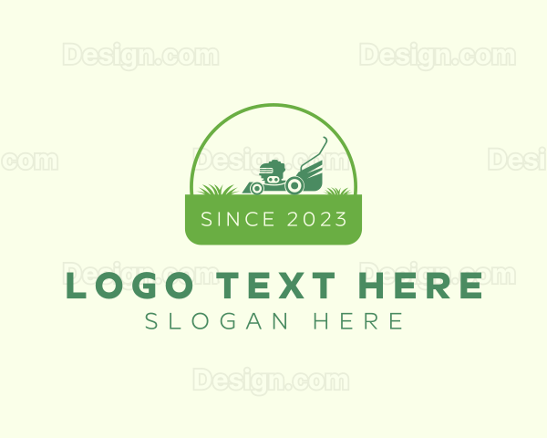 Lawn Mower Gardener Logo