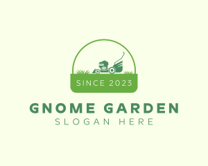 Lawn Mower Gardener logo design