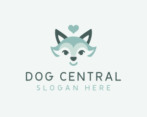 Heart Fox Pet Shop logo design