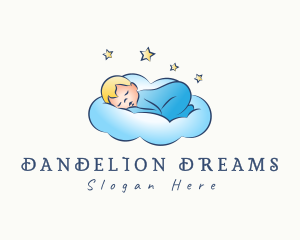 Baby Bedtime Cloud logo design