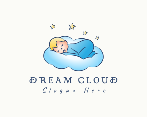 Baby Bedtime Cloud logo design