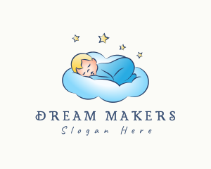 Baby Bedtime Cloud logo design