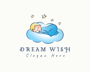 Baby Bedtime Cloud logo design