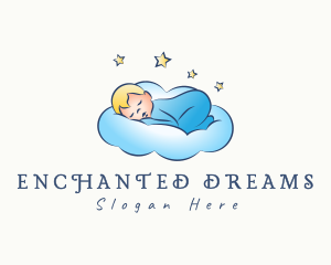 Baby Bedtime Cloud logo design