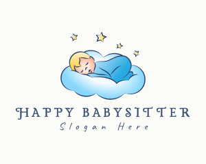 Baby Bedtime Cloud logo design