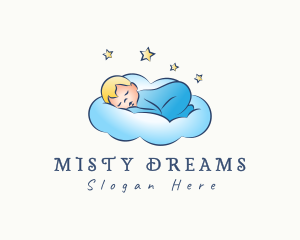 Baby Bedtime Cloud logo design