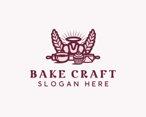 Wheat Cupcake Baker logo design