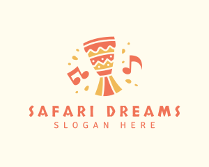 African Drum Sound logo design