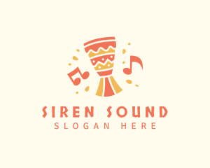 African Drum Sound logo design