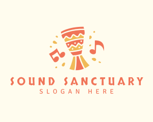 African Drum Sound logo design