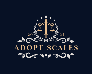 Legal Sword Justice Scale logo design