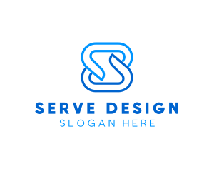 Loop Stroke Letter S logo design