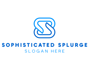 Loop Stroke Letter S logo design