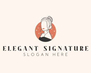 Female Hair Beauty logo design