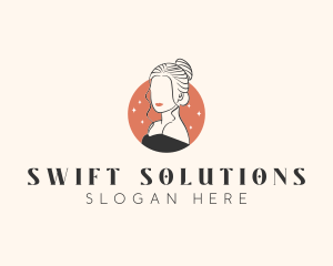 Female Hair Beauty logo design