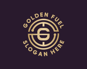 Golden Crypto Letter G logo design