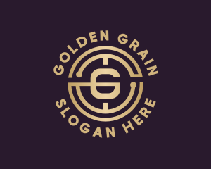 Golden Crypto Letter G logo design