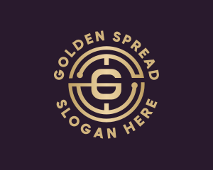 Golden Crypto Letter G logo design