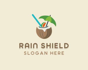 Tropical Coconut Drink logo design