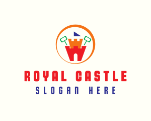 Colorful Sand Castle  logo design