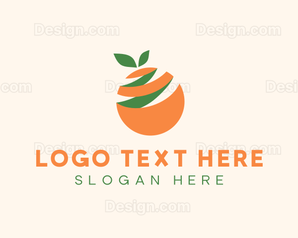 Orange Fruit Peel Logo