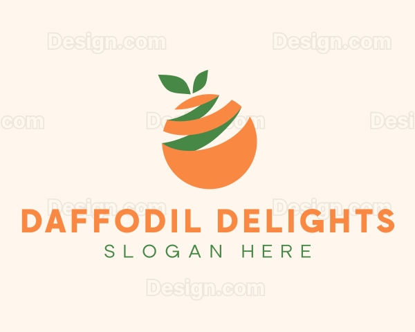 Orange Fruit Peel Logo