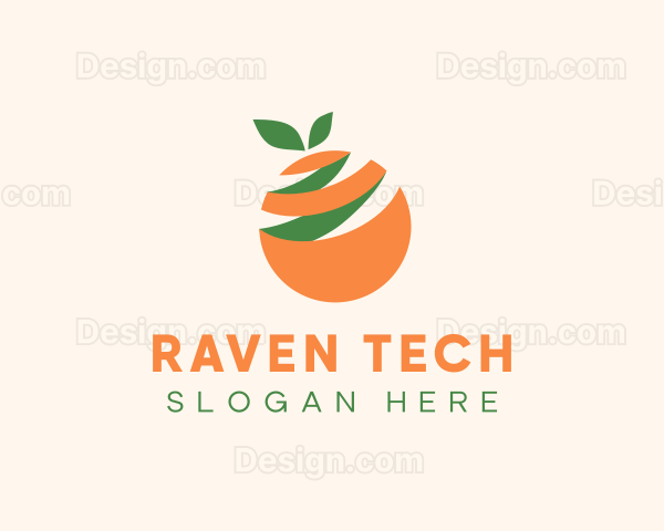 Orange Fruit Peel Logo