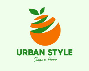 Fresh Orange Fruit Peel Logo