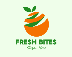 Fresh Orange Fruit Peel logo design