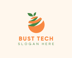 Orange Fruit Peel Logo